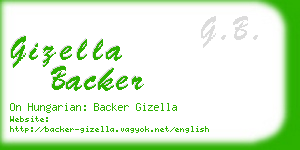 gizella backer business card